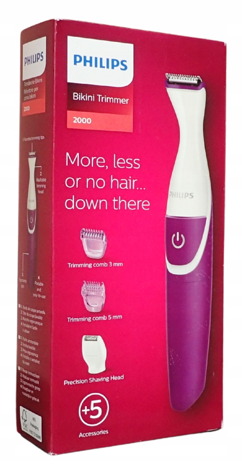 Trymer Golarka do Stylizacji Golenia Bikini Nóg Damski Philips BRT383/15