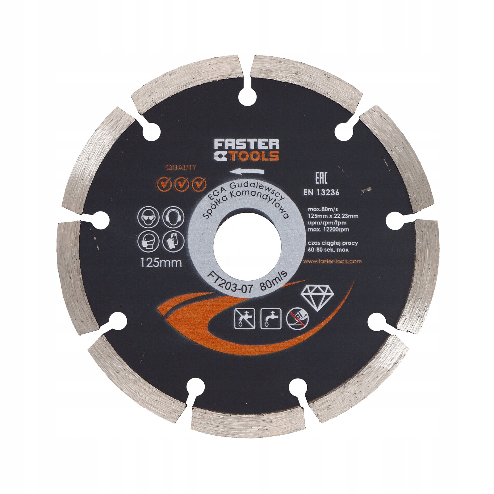 Faster Tools Tarcza diamentowa segmentowa 125 x 2,2 50 szt
