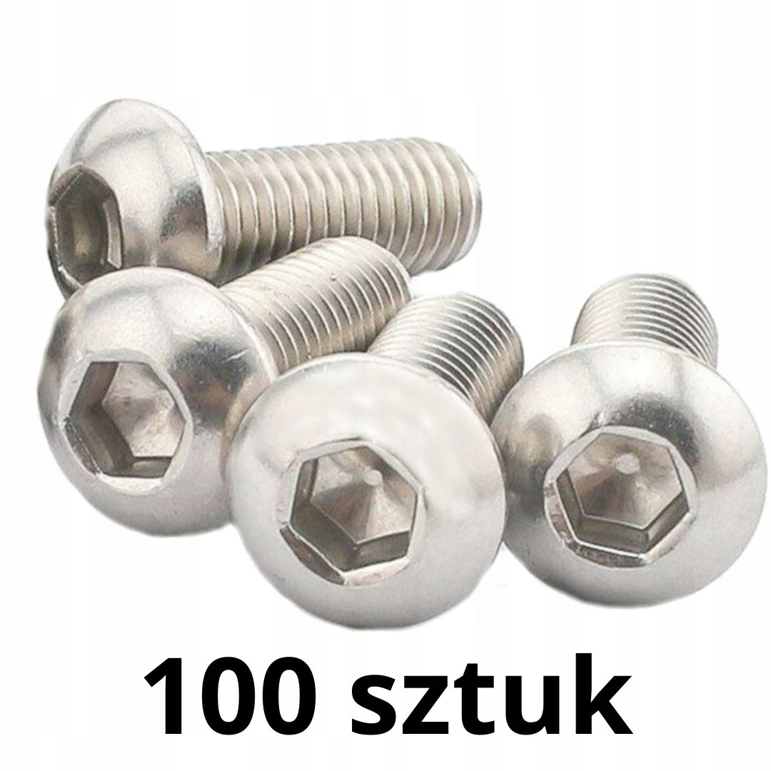 M4x30 Šroub s kulovou hlavou nerezový 100 kusů