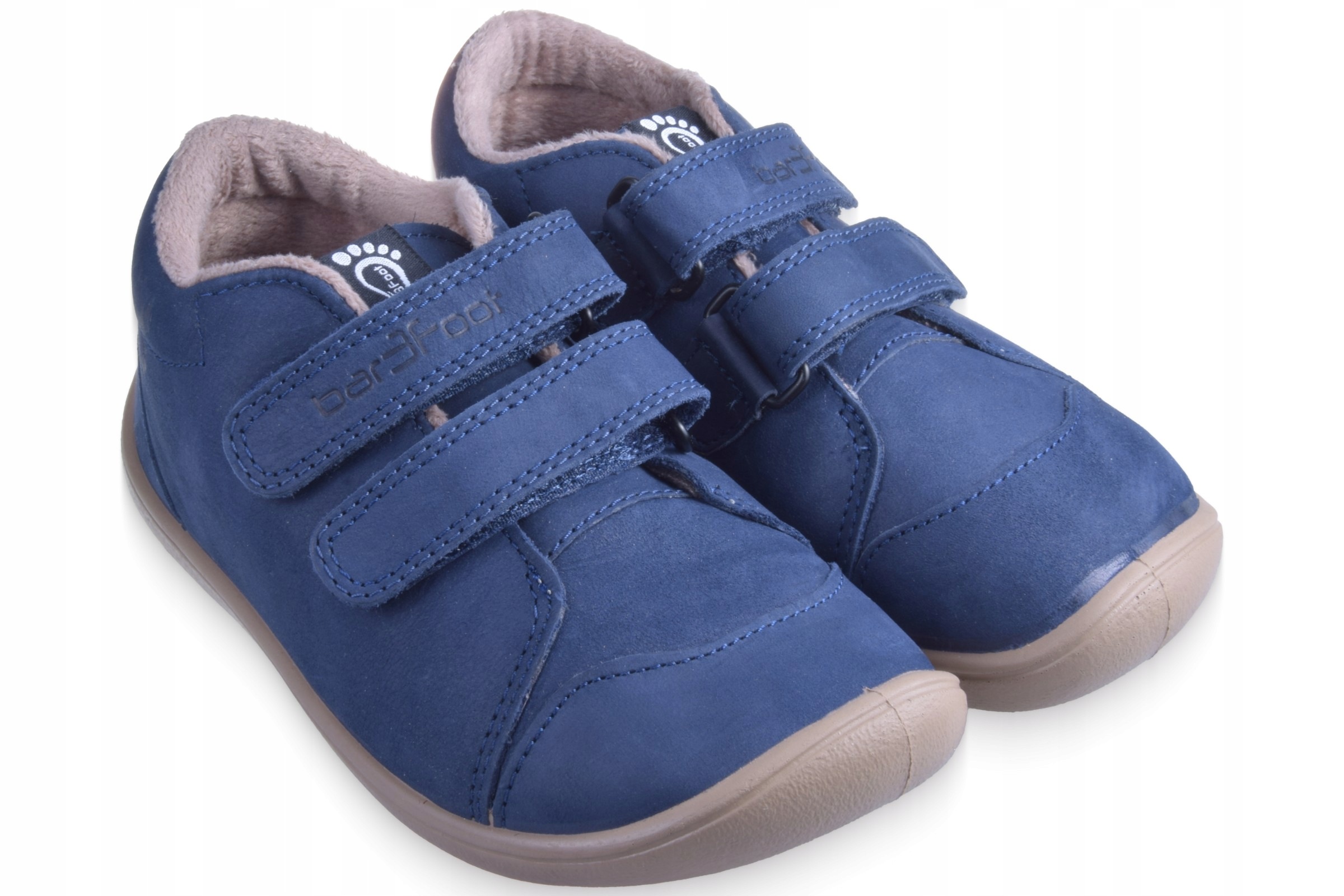 Barefoot Buty Dziecięce Skórzane Półbuty na Rzepy 3F Bar3foot Lekkie 30