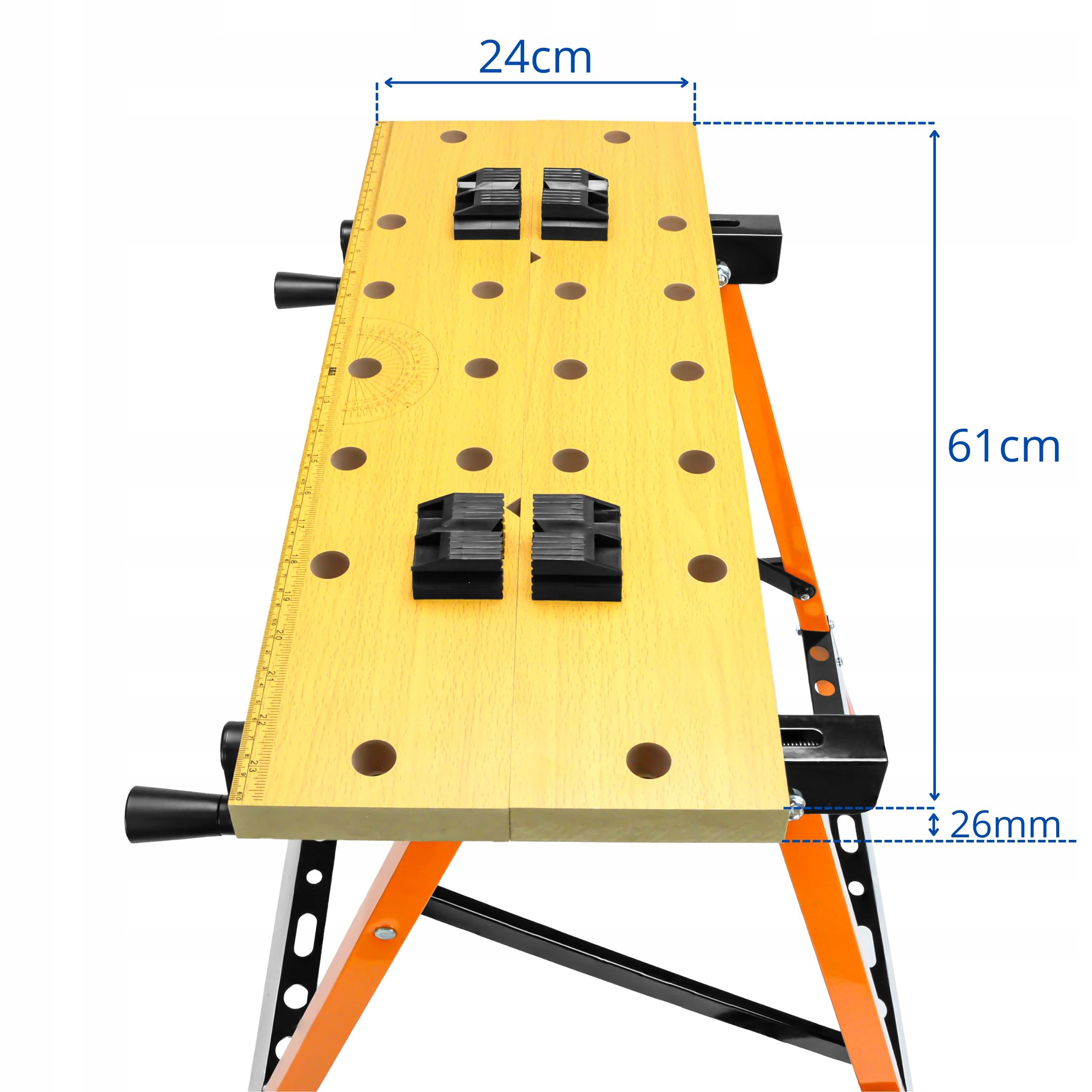 STÓŁ STOLIK WARSZTATOWY SKŁADANY ROBOCZY KOBYŁKA 150kg REGULOWANY PRZENOŚNY Marka Verda