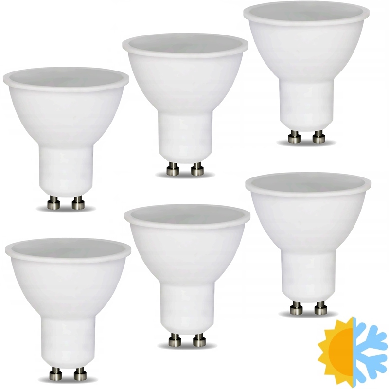 

6x Żarówka Led GU10 9W Barwa Biała Neutralna 4000K