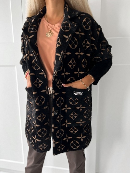 Płaszcz Wiosenny Damski Alpaka Ciepły Wełna Kolory Kolekcja WIOSNA