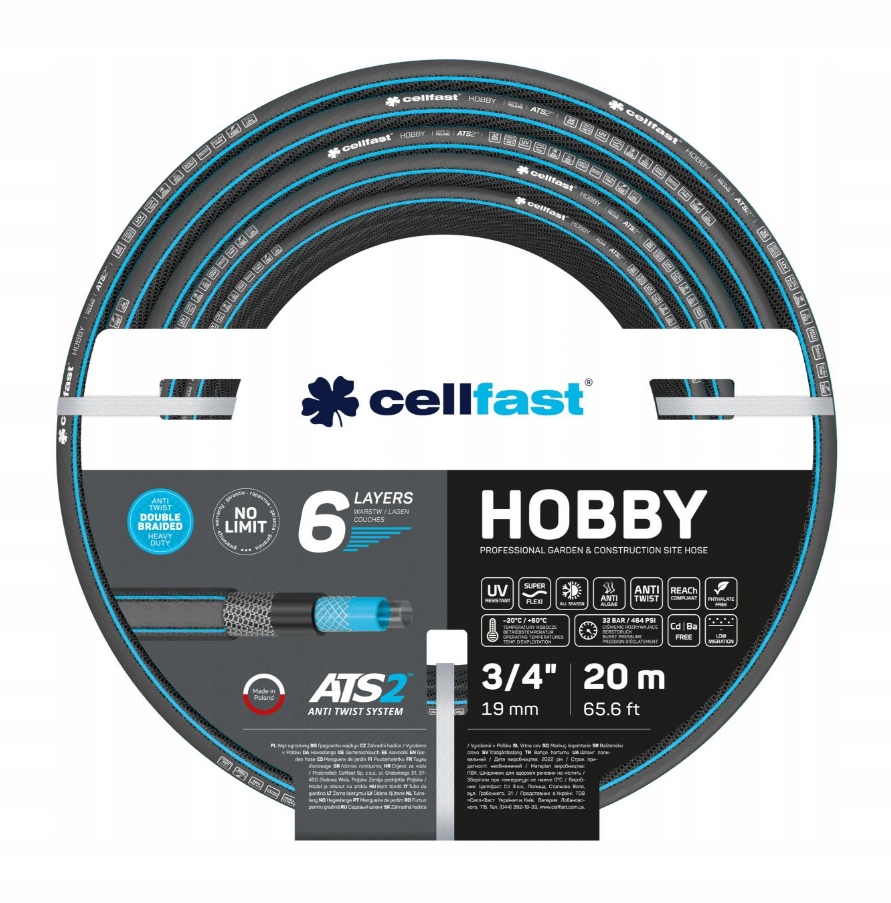 

Cellfast Wąż ogrodowy Hobby ATS2 3/4 20m 16-222