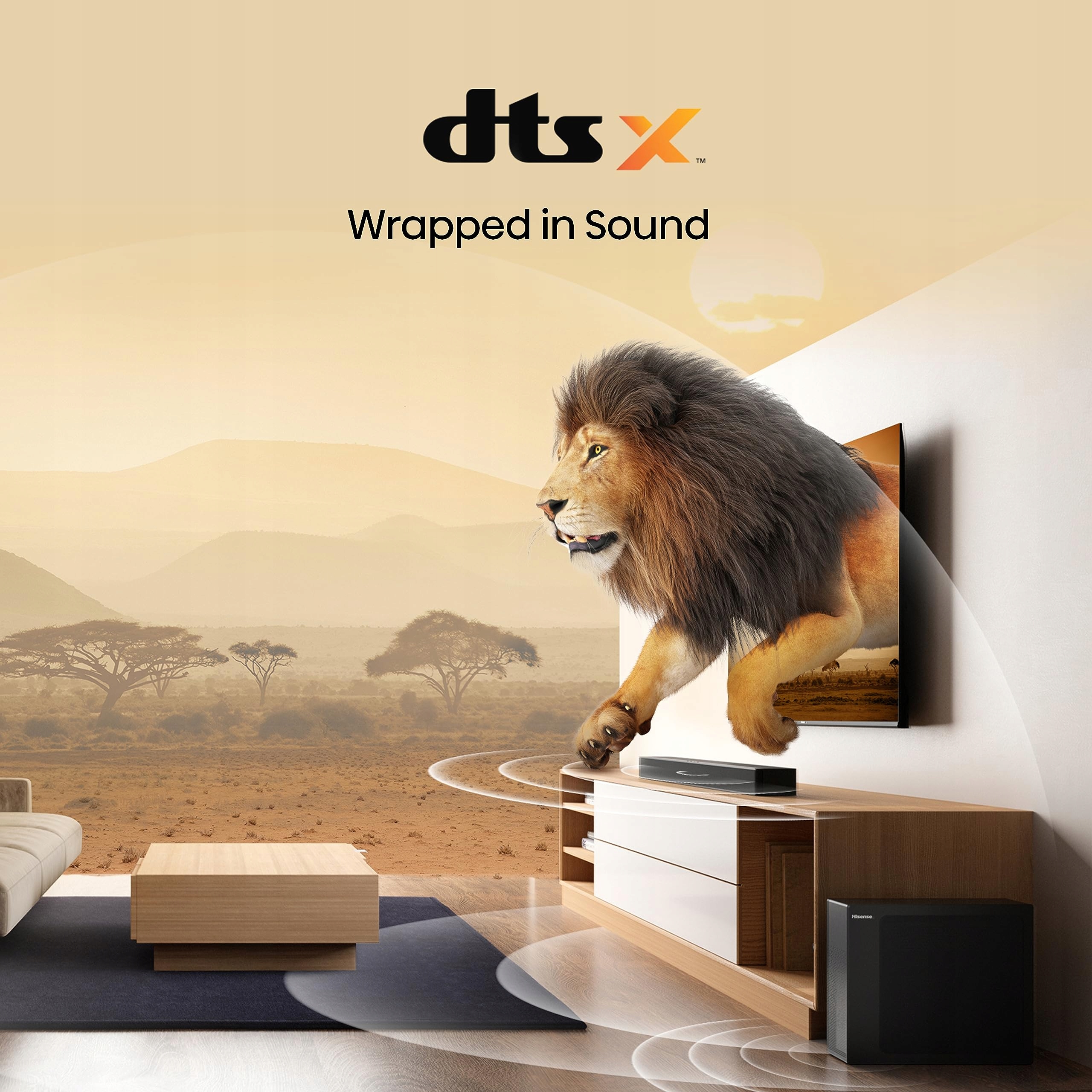 HISENSE HS2100 Soundbar 2.1 Zestaw Kina Domowego 240W Dolby Audio — miniatura 3