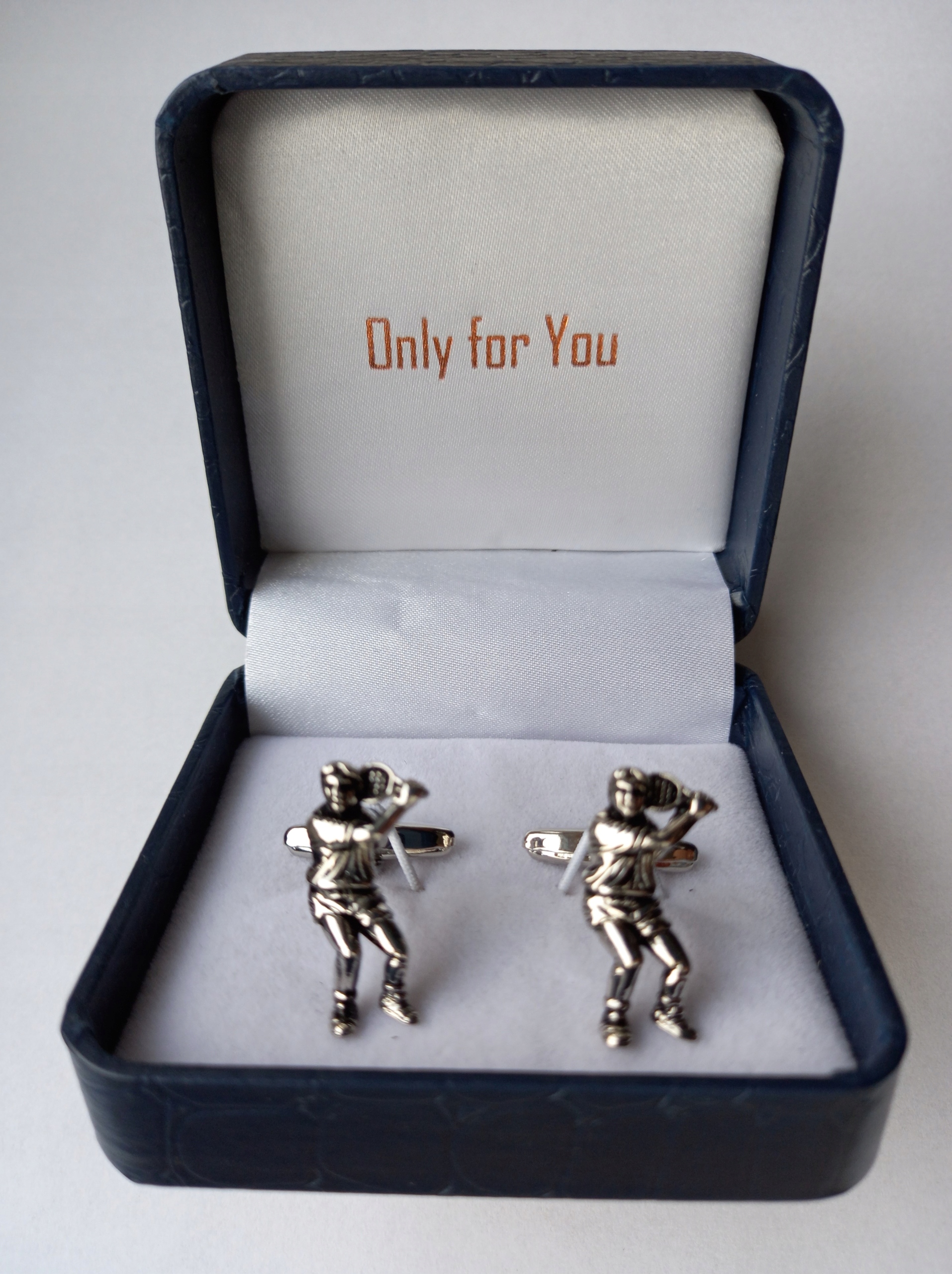 Stříbrné módní manžetové knoflíčky Tenista Tenis