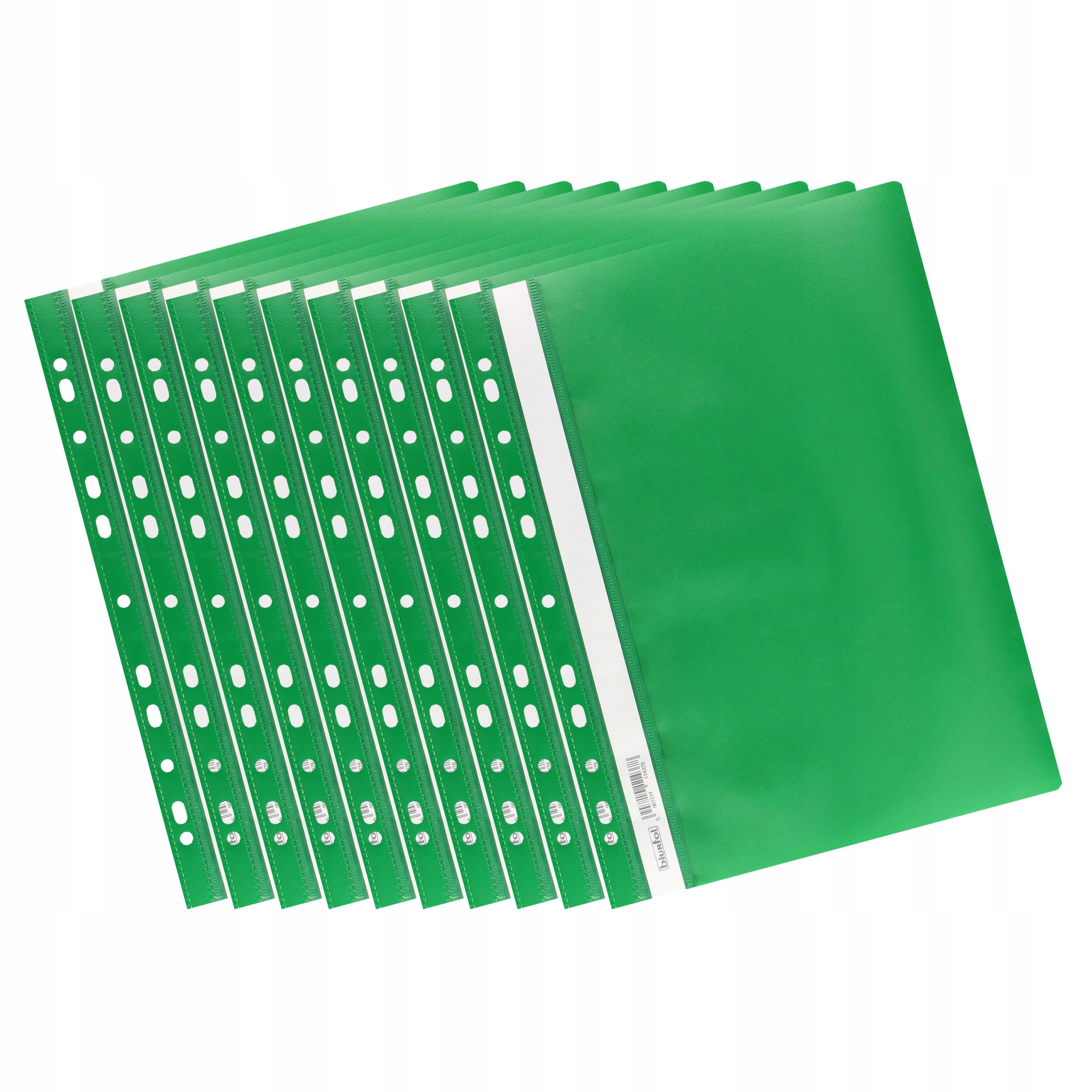 

Skoroszyt A4/PP zielony wpinany Biurfol 10szt.