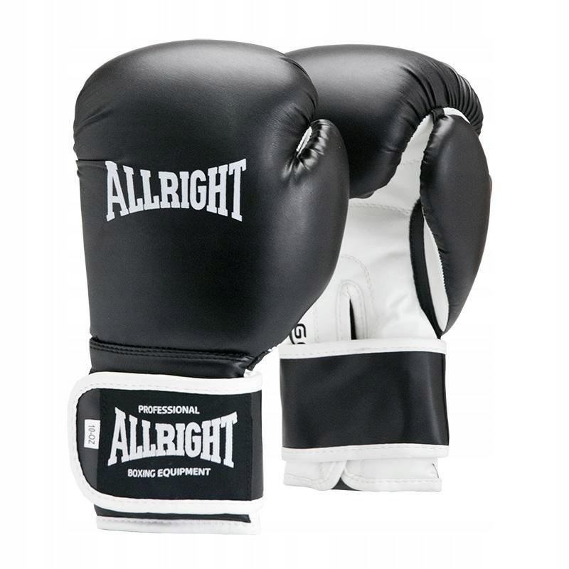 Boxerské Rukavice Power Gel 10oz Allright 1012 Pu černo/bílé