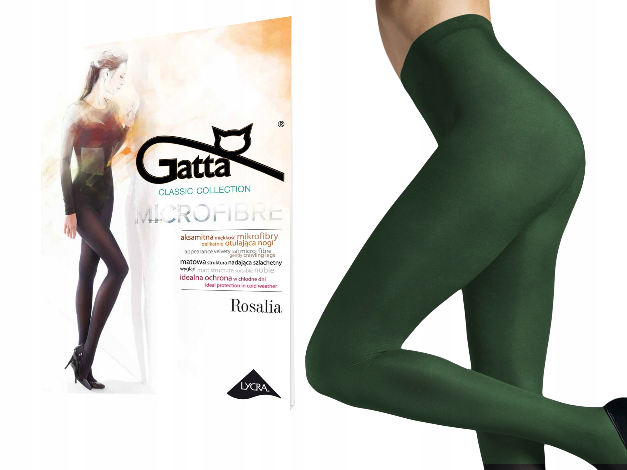 

Gatta Rosalia rajstopy 40den bottle green 2-S