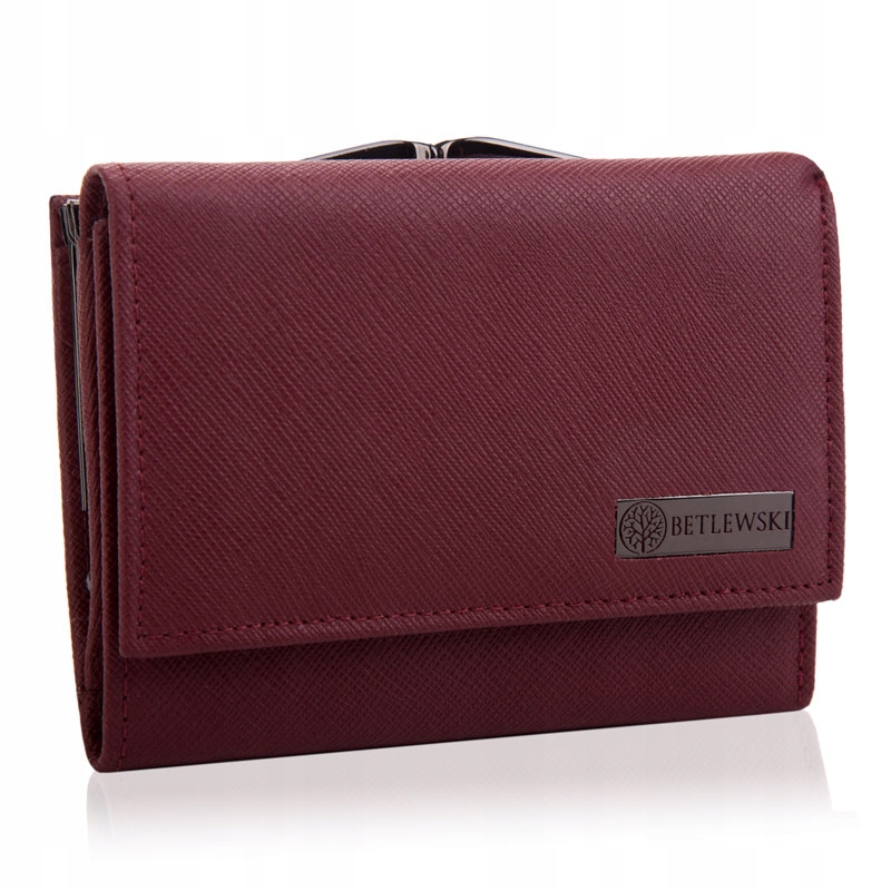 Skórzany Portfel Damski Mały Skóra Rfid Betlewski
