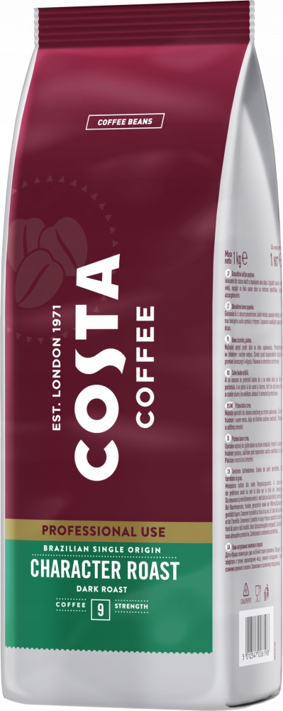 Levně Káva zrnková Arabica brazilian character Dark Roast italská 1 kg Costa