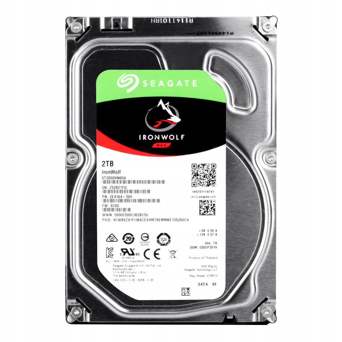Seagate IronWolf Nas 2TB 5.9K 64MB Sata III 3.5'' ST2000VN004