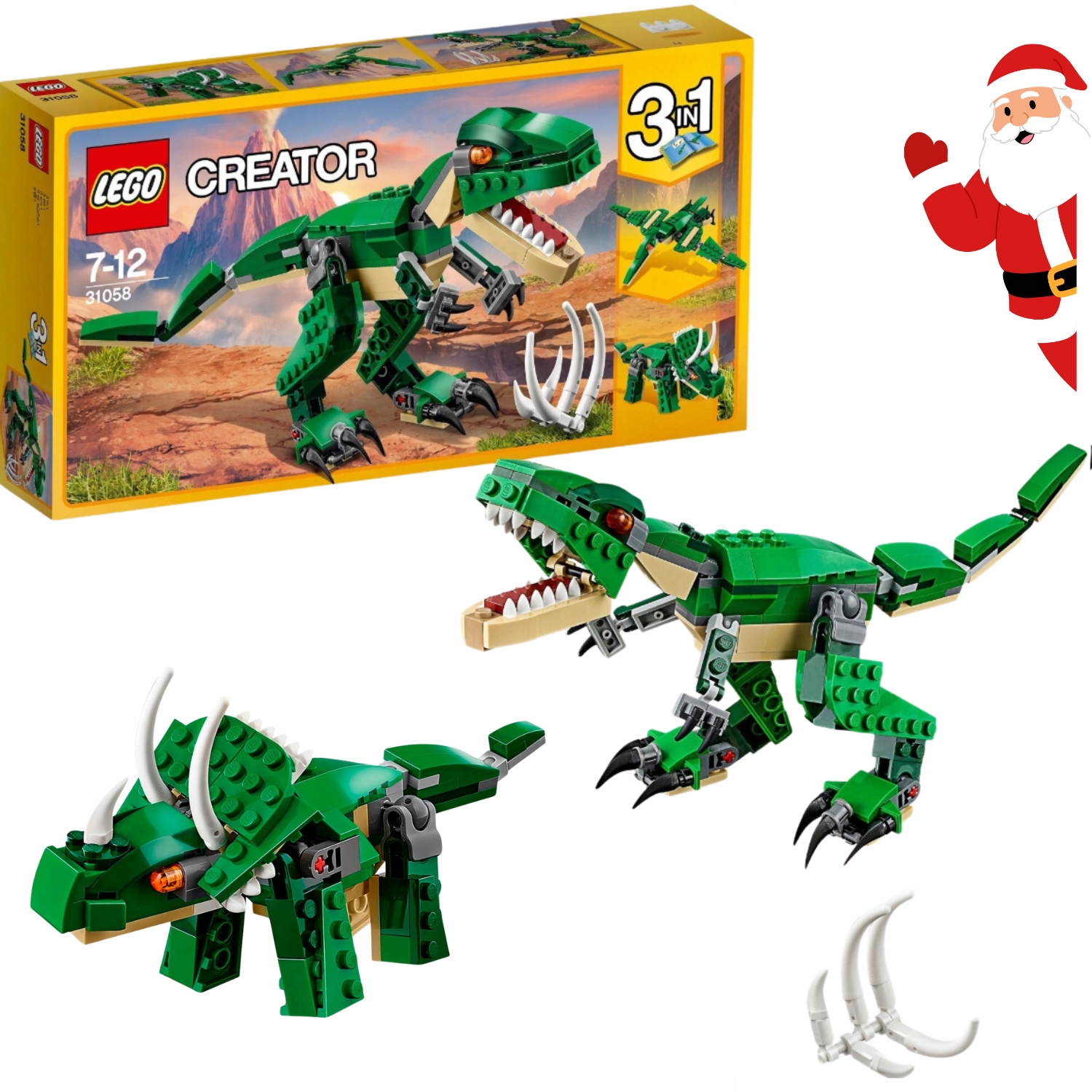 Klocki Lego Creator 174 Elementy Potężne Dinozaury 3 W 1 Dla Dzieci