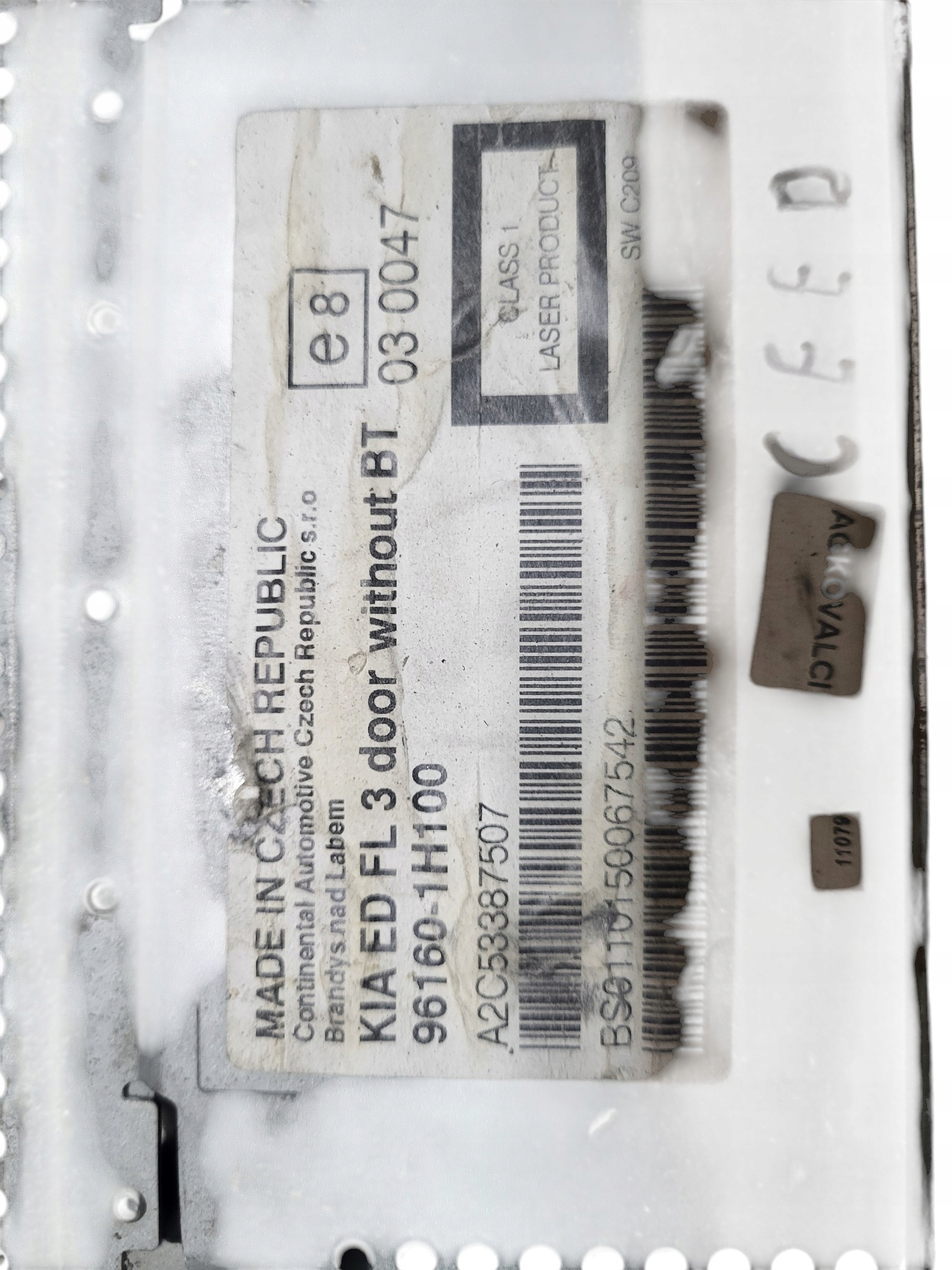 RADIO industrial CD KIA CEED PROCEED PRO CEED 96160-1H100
