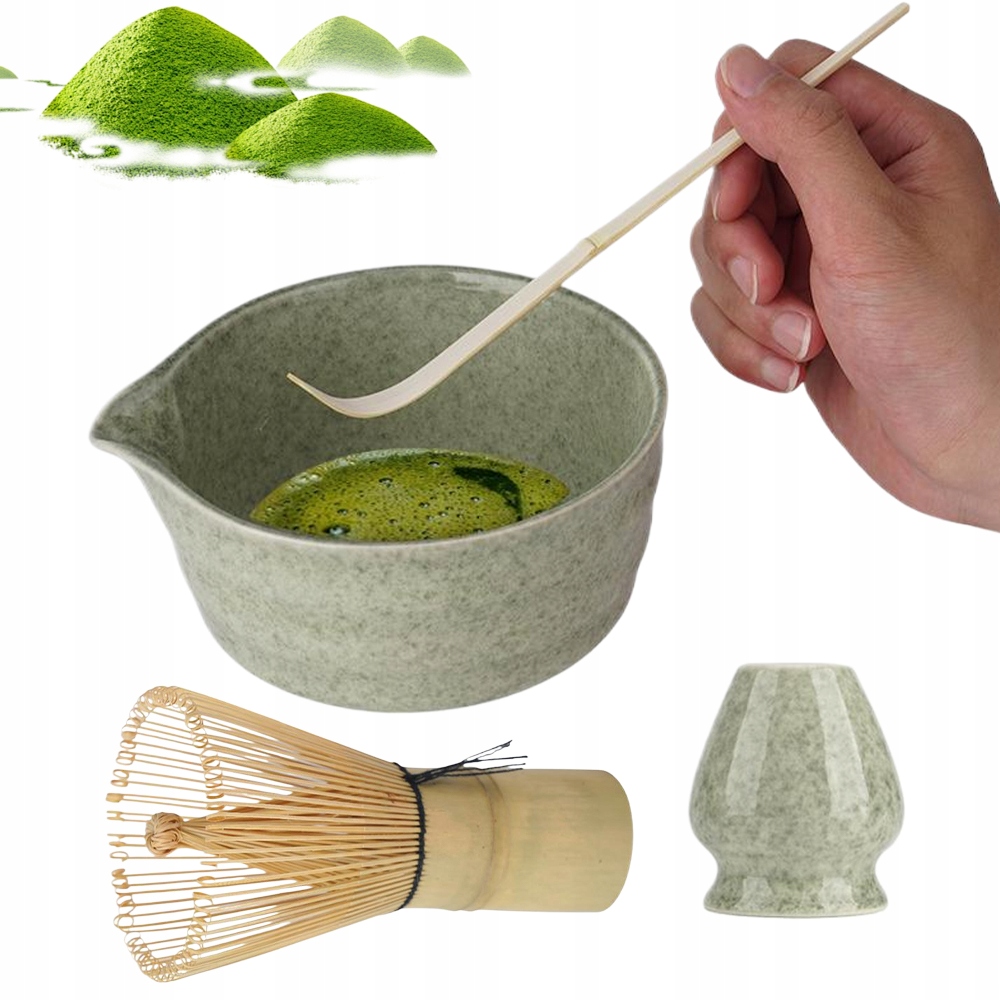 Levně Sada Metla Chasen Štětec Na Čaj Matcha 4V1 Prémiová Sada