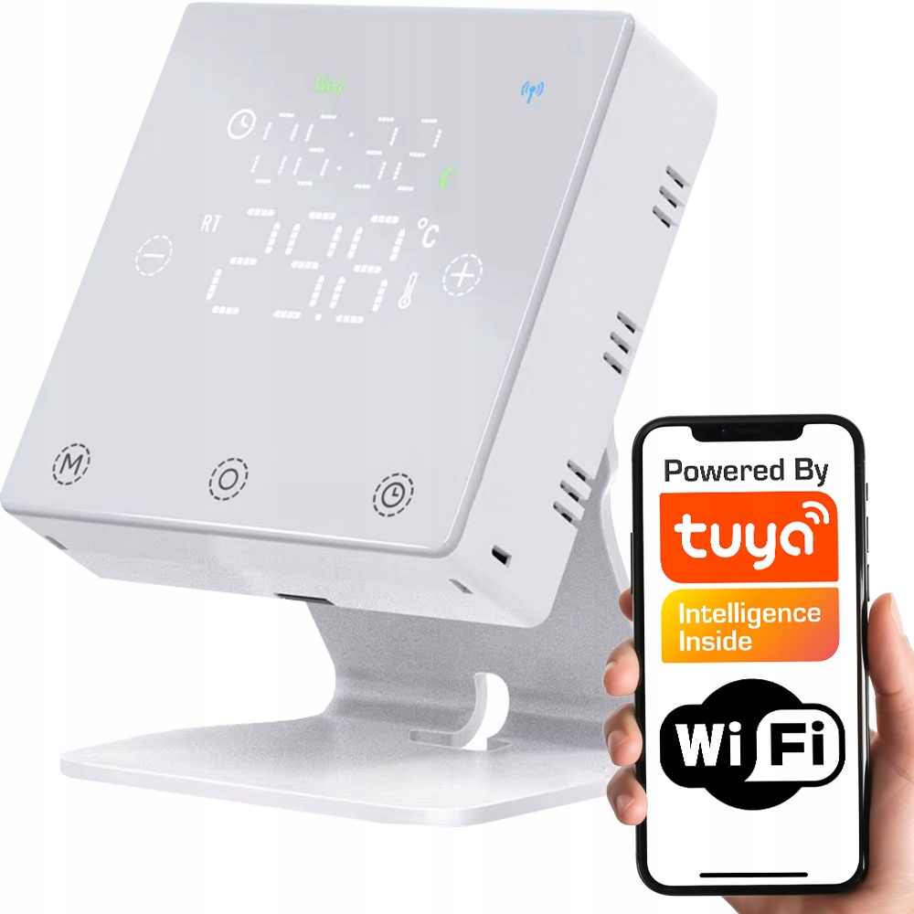 Inteligentny Termostat pokojowy bateryjny ekran Wifi Rf Tuya