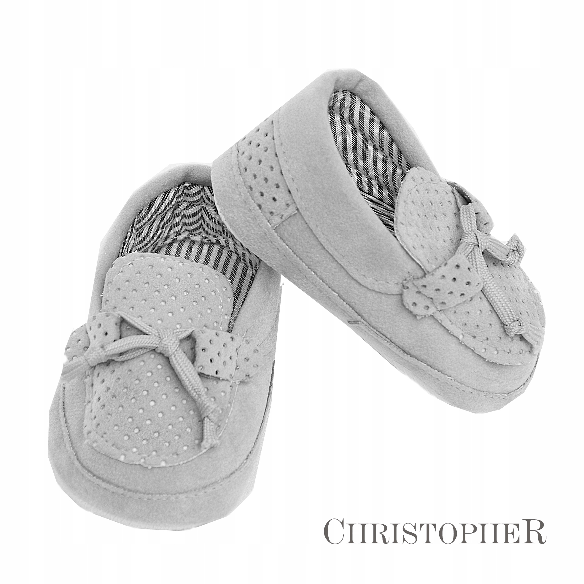 MOKASYNY niemowlęce CHRISTOPHER Szare r. 17