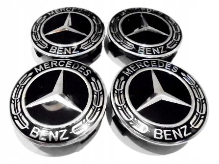 Mercedes Kryt ráfika kryt čierny 4ks sada Originál