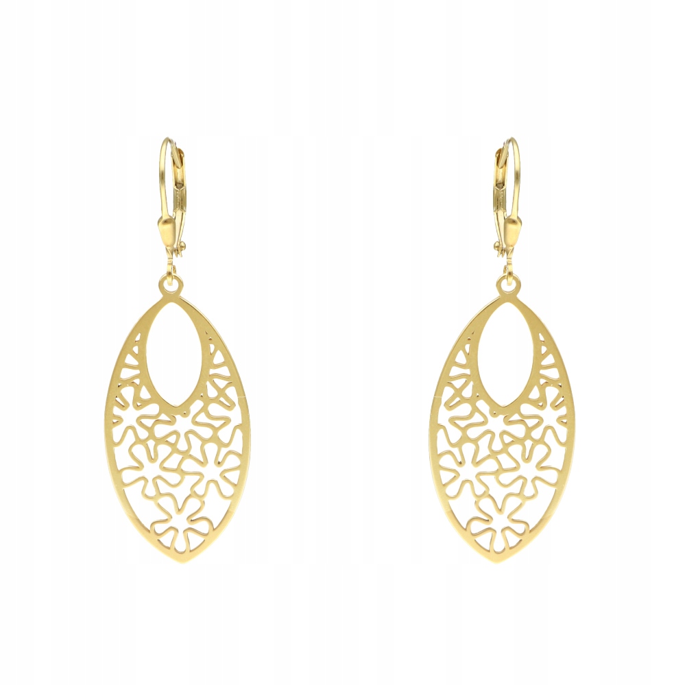 Náušnice ažurové stříbro pozlacené