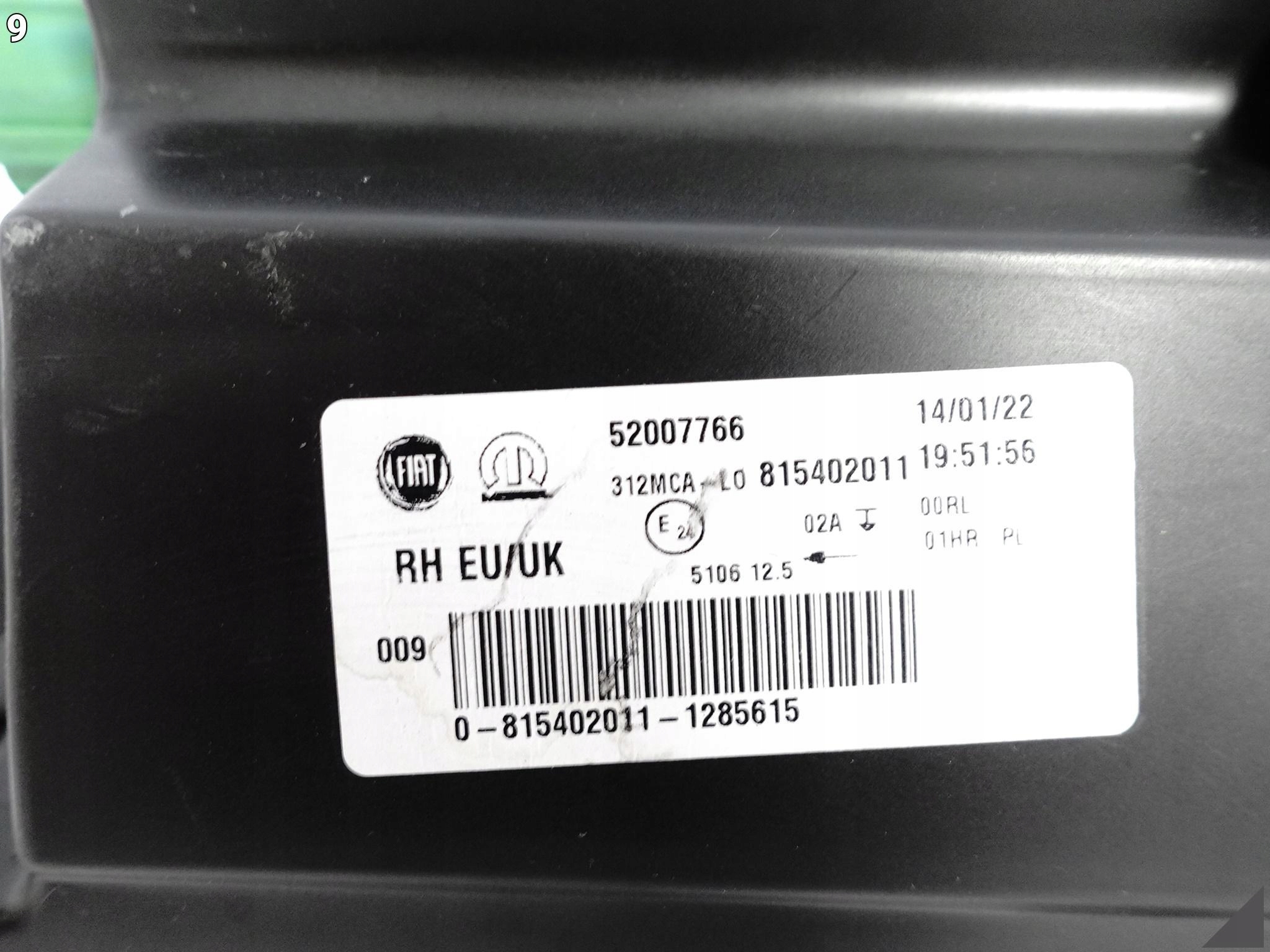 ГАЛОГЕН правый FIAT 500 РЕСТАЙЛИНГ led 52007766