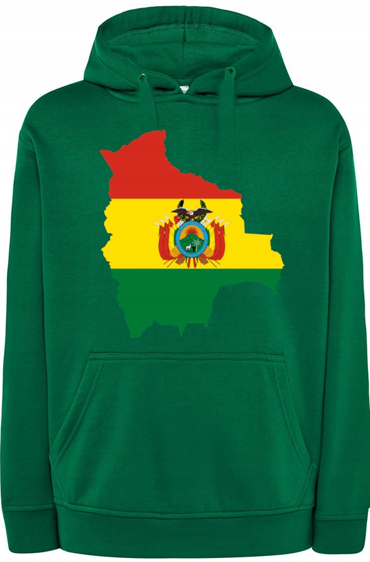 Bolívie Pánská mikina s kapucí s potiskem r.XL