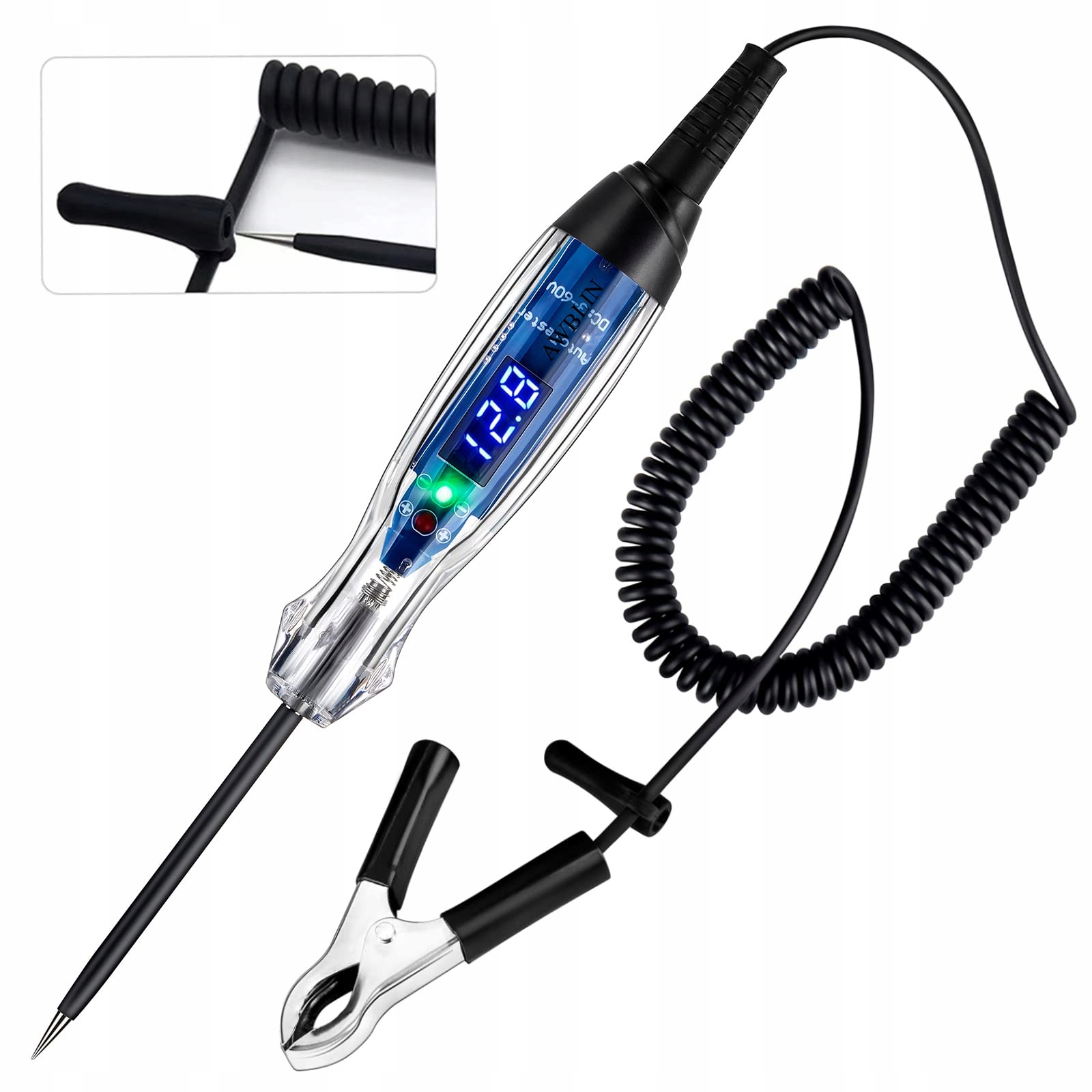 SAMOCHODOWY PRÓBNIK NAPIĘCIA 3-60V Z WYŚWIETLACZEM LCD