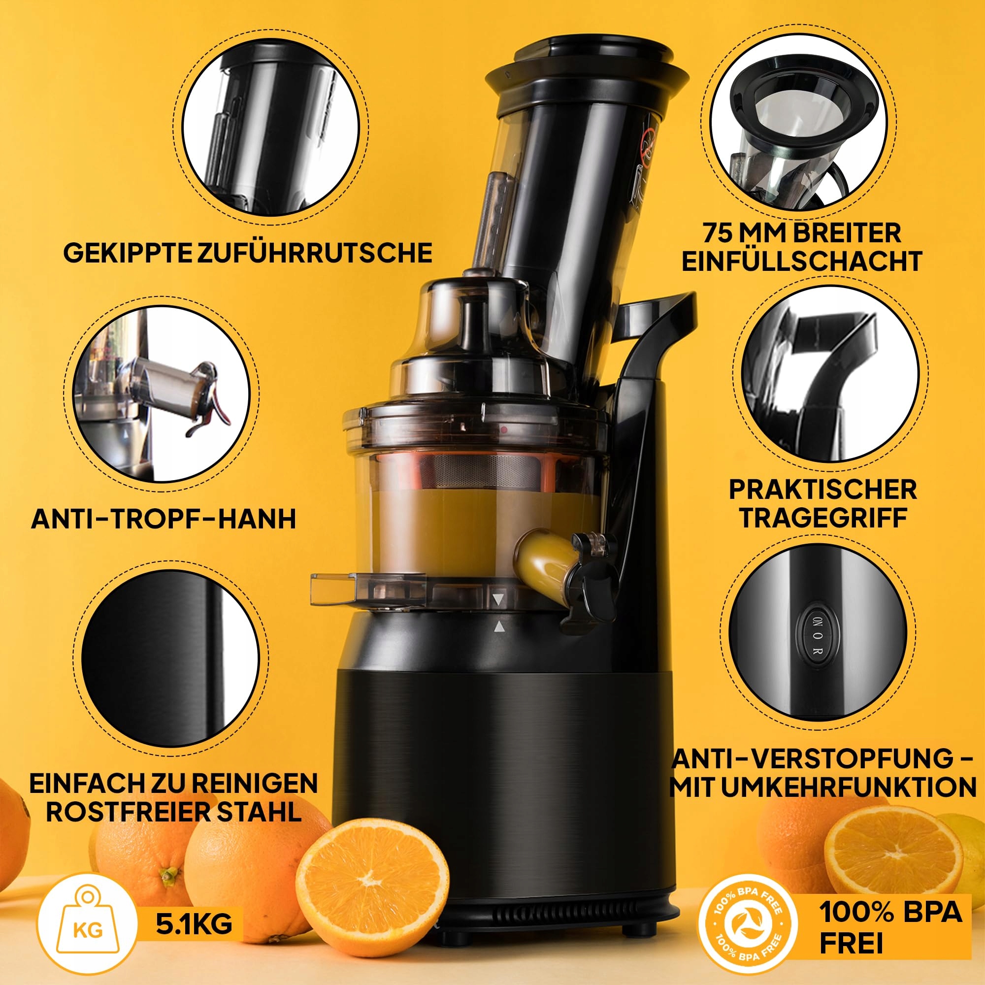 Short Version: Electric Juicer 240W BPA Free — miniatura 3