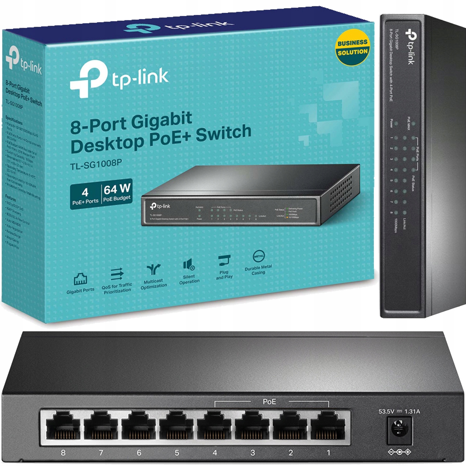 Switch TP-Link TL-SG1008P 8 portov 4x PoE