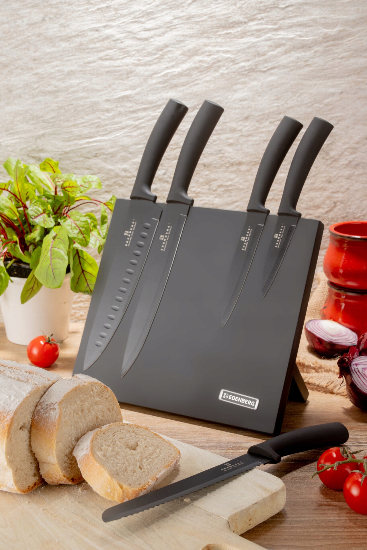 ZESTAW NOŻY KUCHENNYCH 6 EL BLOK MAGNETYCZNY Linia Edenberg