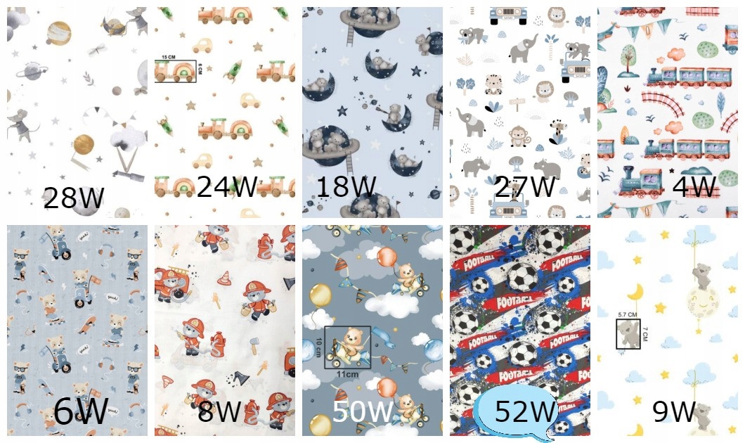 Poszwa na kołdrę 100x120 bawełna wzory Szerokość produktu 100 cm