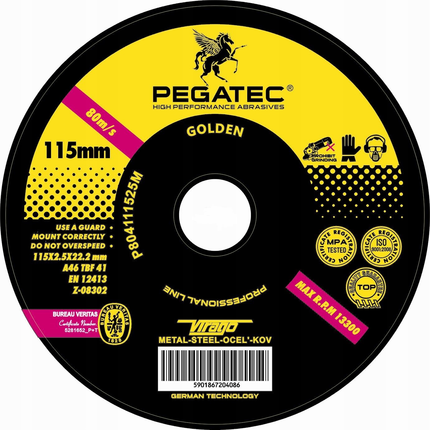 

Tarcza Do Cięcia Metal Metalu 115X2,5 10 Sztuk