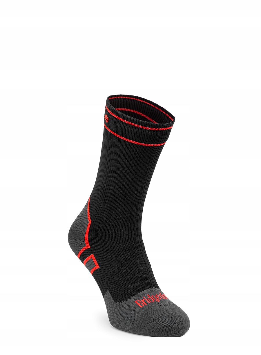 Ponožky Bridgedale voděodolné StormSock Heavy Boot černá/červená 44-47