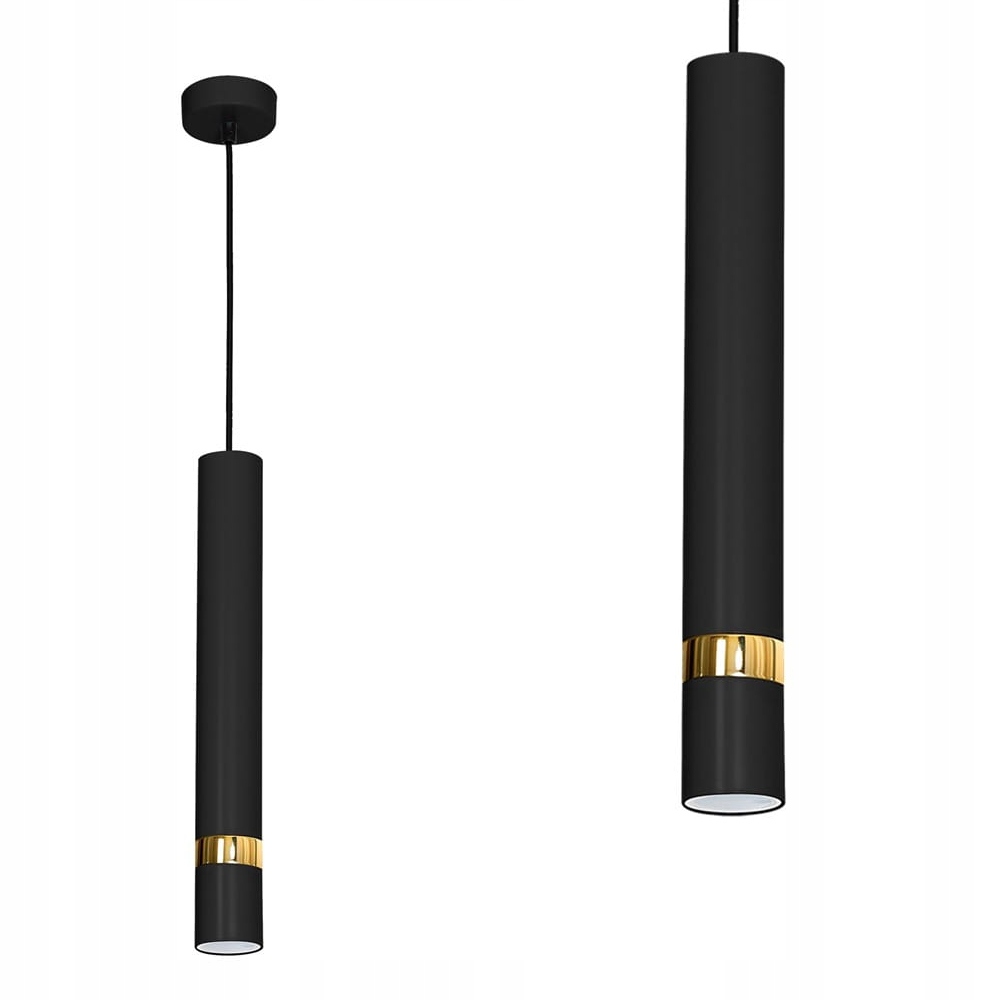 Závěsná lampa Joker černá závěsná tuba 1xGU10 do obývacího pokoje MLP6079 Milagro