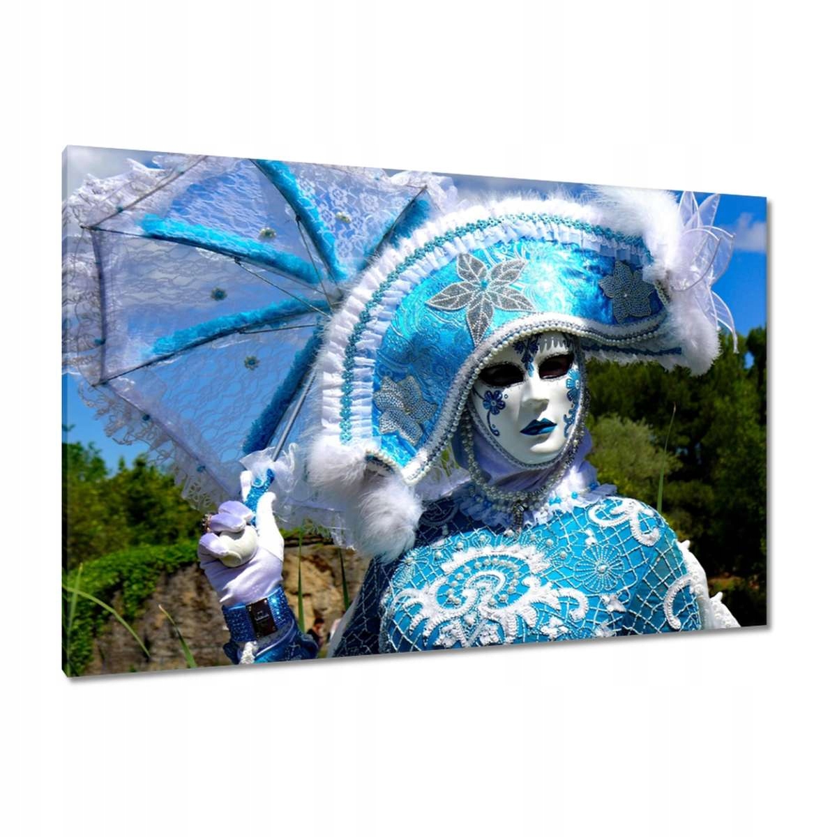 Obrazy 120x80 Modrá maska Karneval
