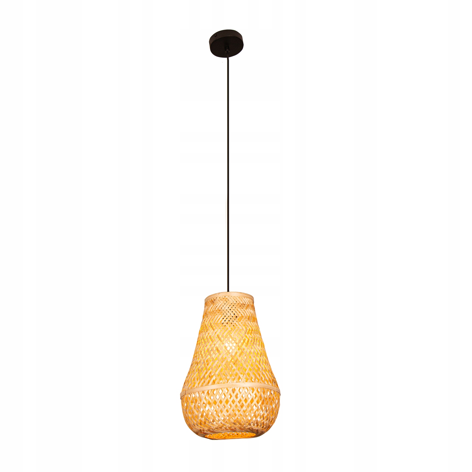 Závěsné Stropní Svítidlo Bambus Boho Rattan Dřevo Loft