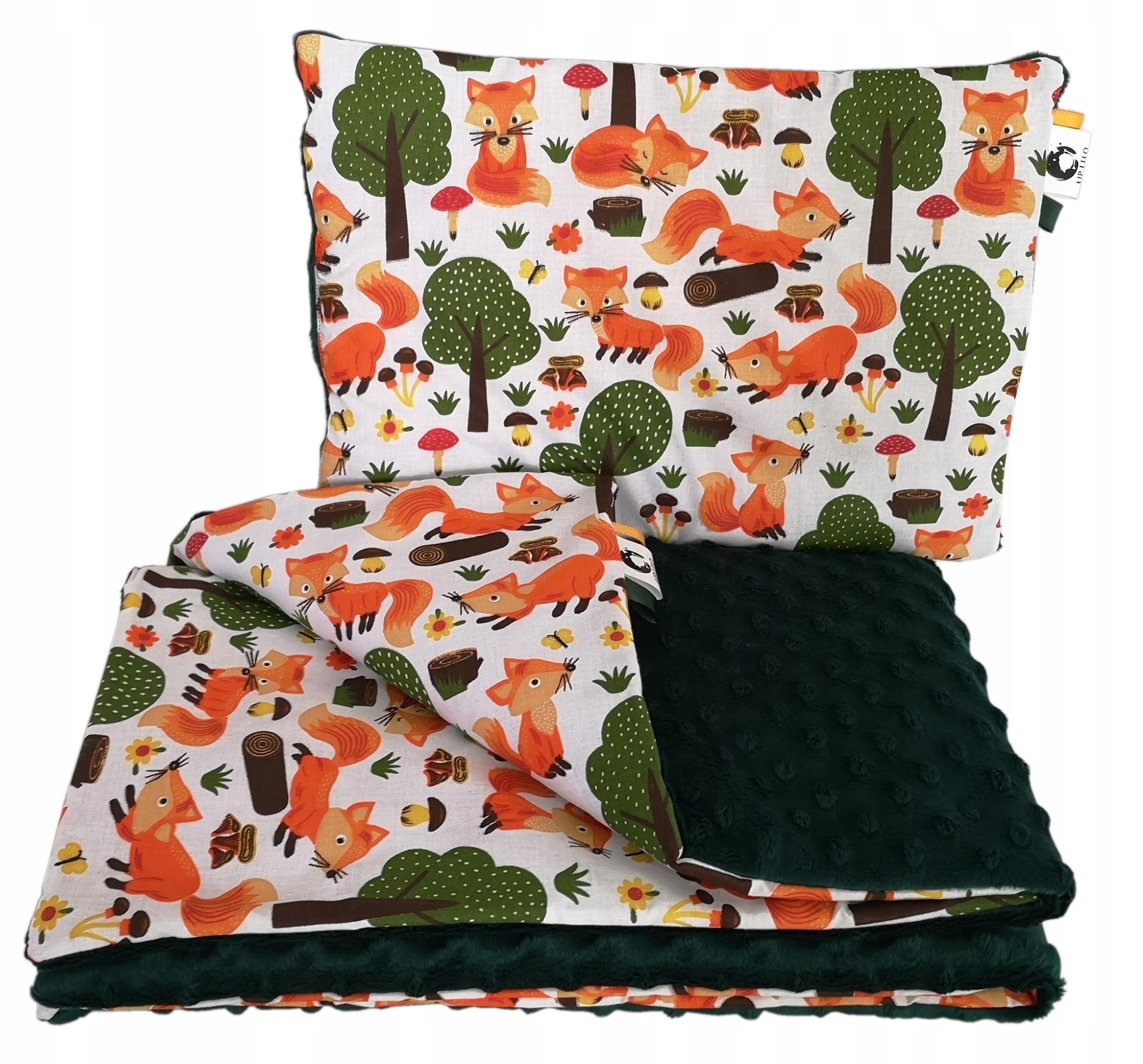 

Kocyk kołderka Minky Komplet podusia do wózka LiLo