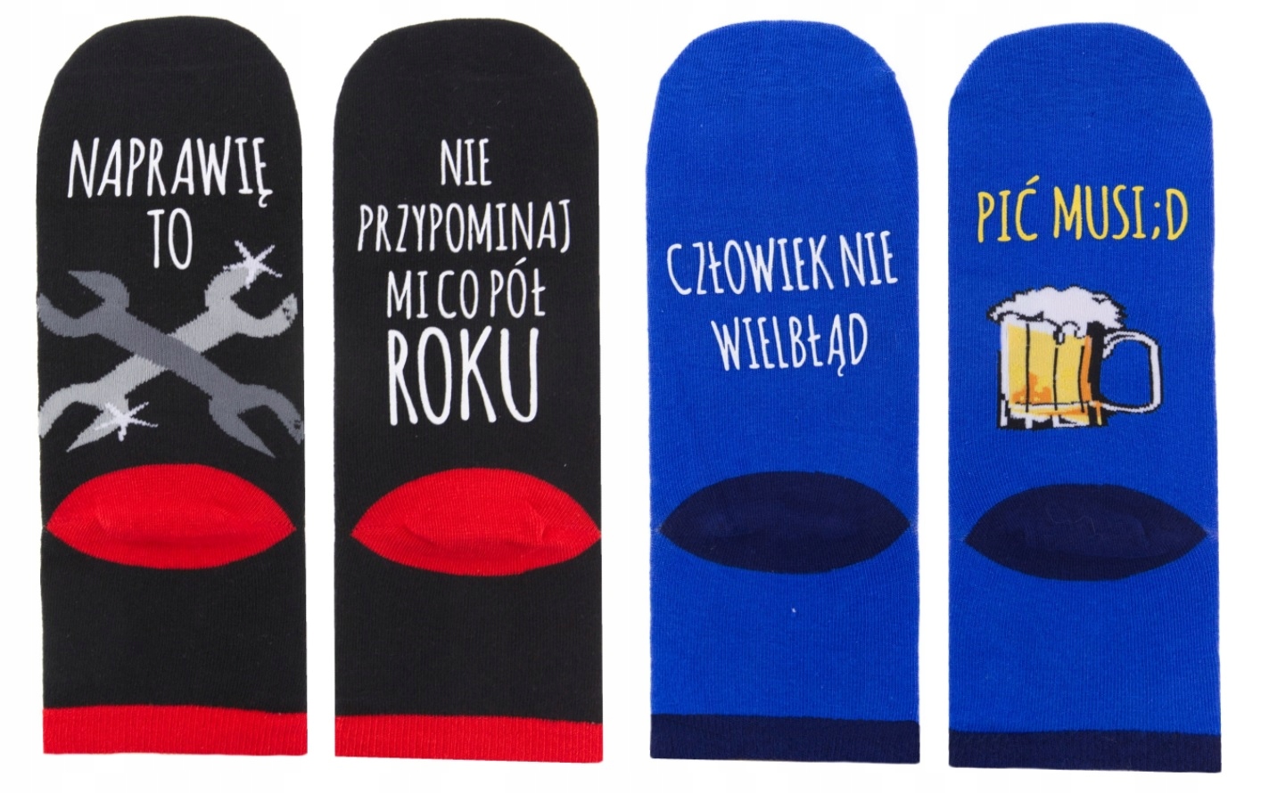 

2PAK Skarpetki Śmieszne napisy na prezent 43-45