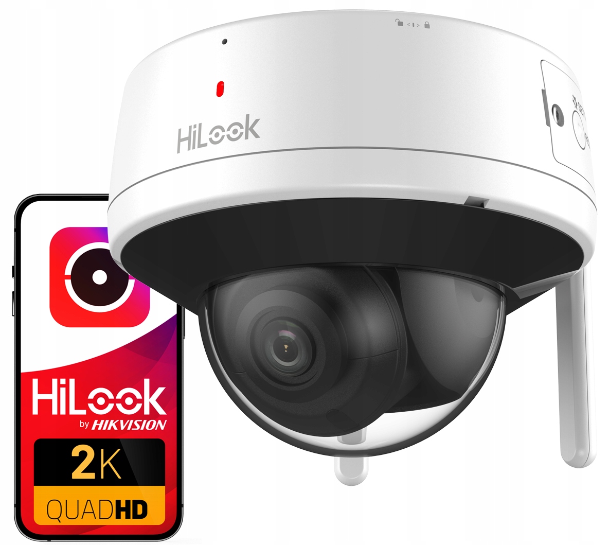 WiFi kamera 4MPx IPC-D140HA-D/W(W) HiLook by Hikvision Mikrofon Reproduktor