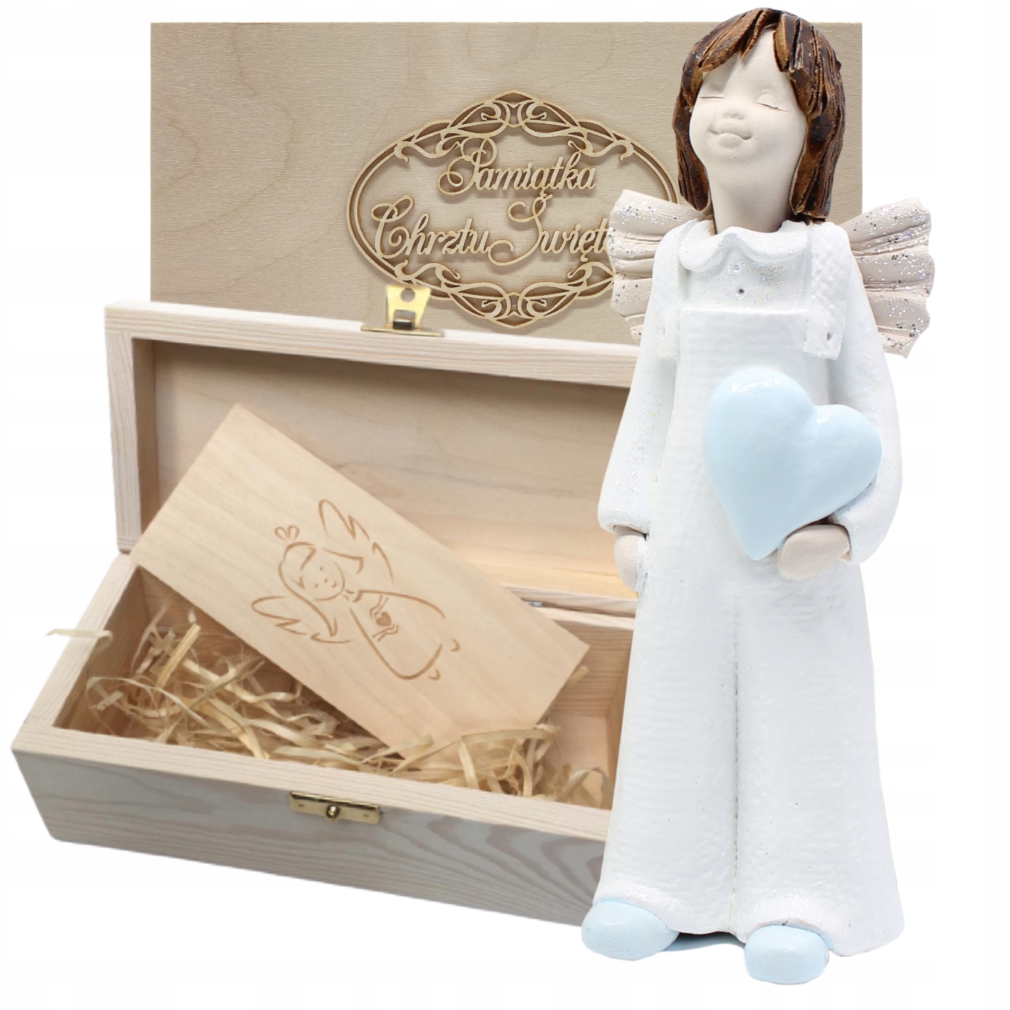 

Pamiątka Chrztu Świętego Anioł Stróż Grawer