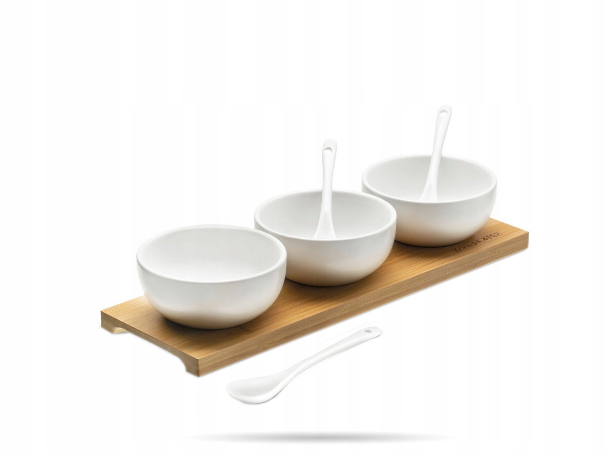 Zestaw 3 białych misek do dipów 160 ml KONIGHOFFER