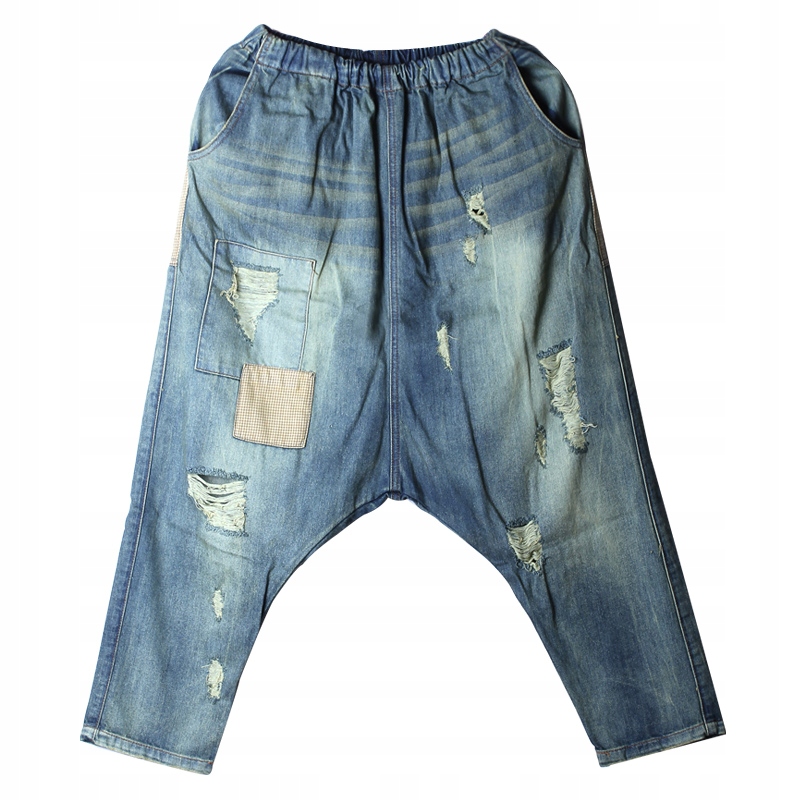 Spodnie Damskie - HAREMKI - PRZECIERANE Z DZIURAMI Rozmiar uniwersalny