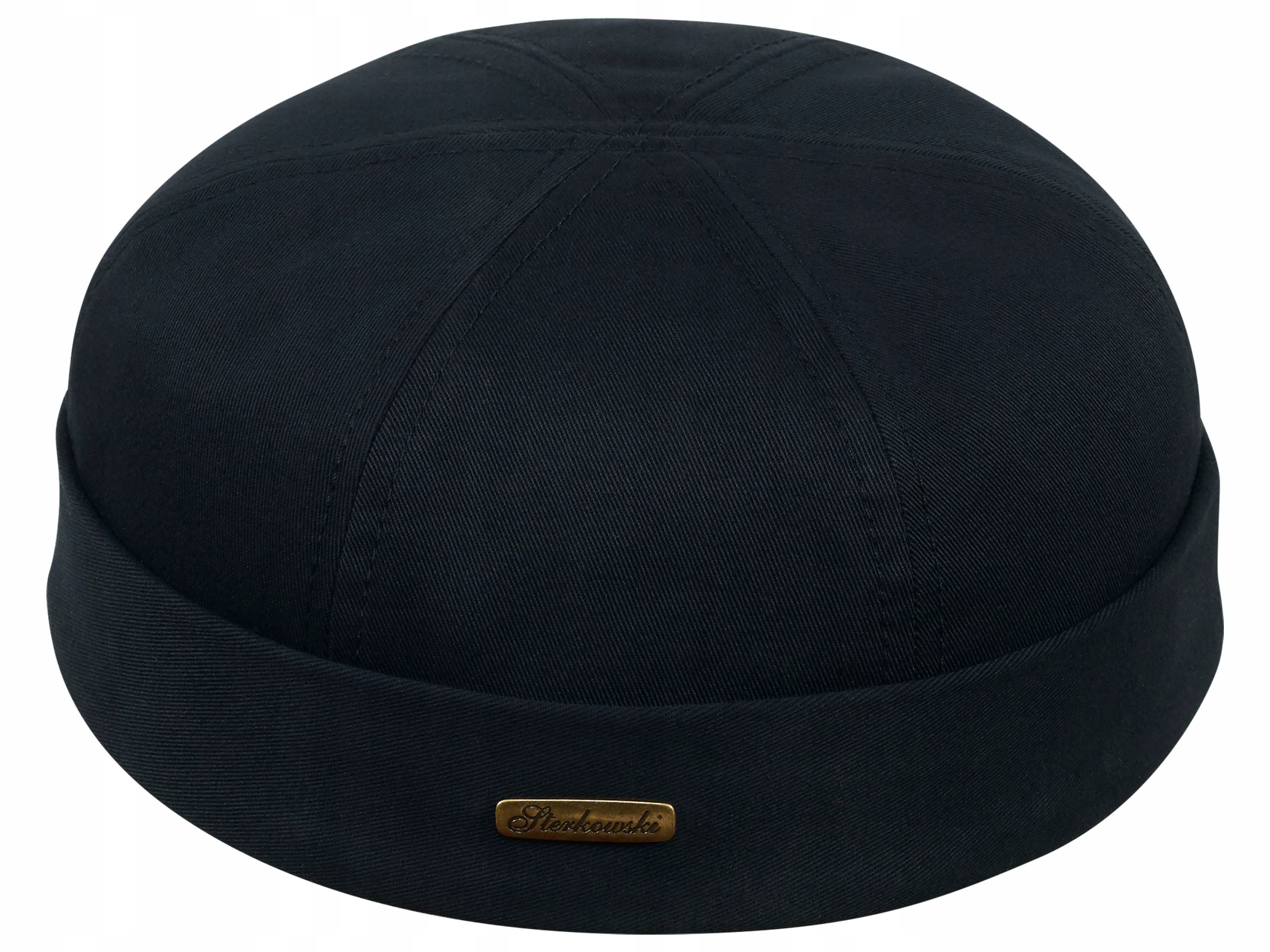 CZAPKA DOKERKA BEANIE BAWEŁNA DRAPANA CZARNA DO LASU NAD RZEKĘ 61 cm XL