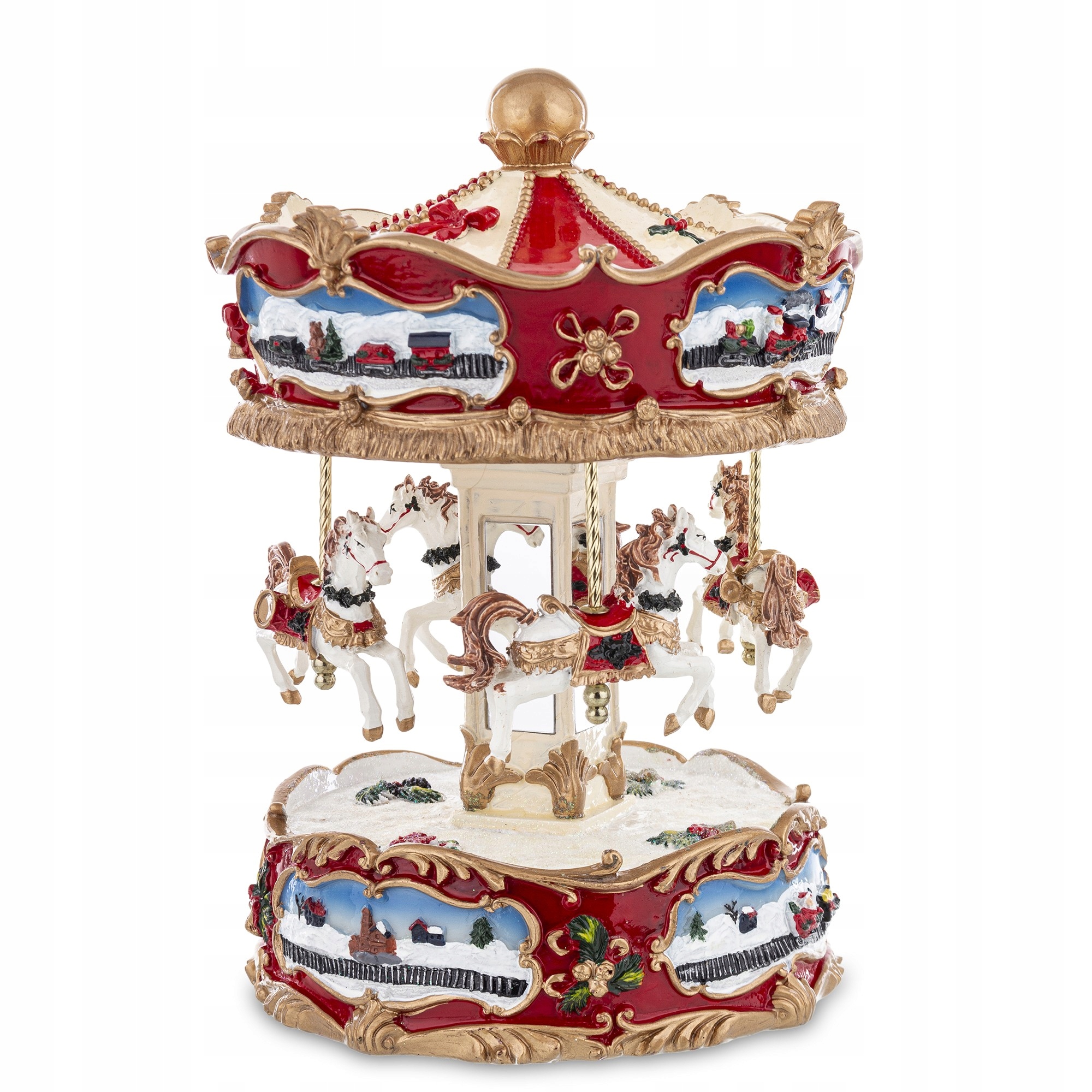 Vianočná dekorácia Kolotoč s hracou skrinkou 155889 Art- Pol