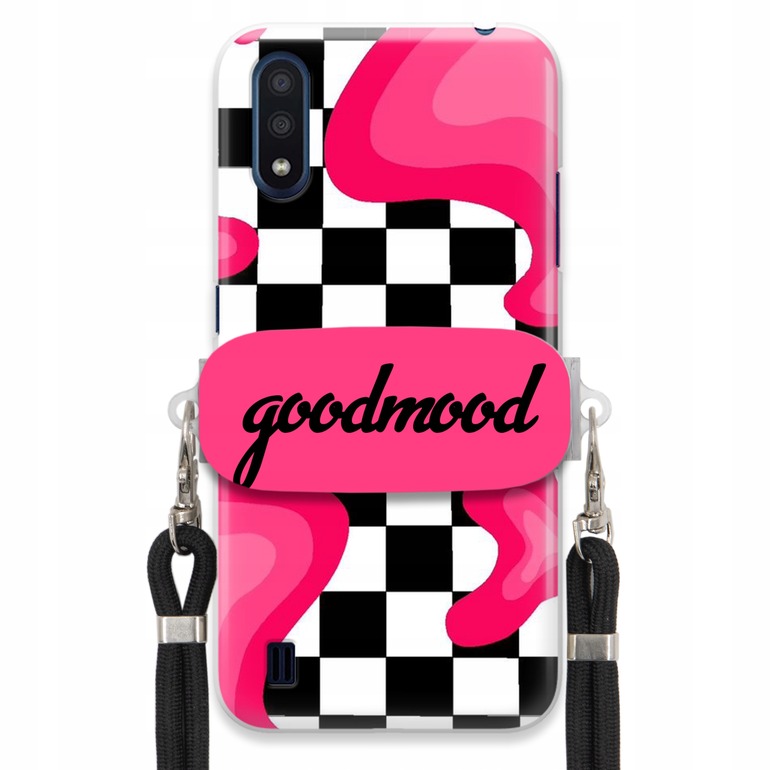 Pouzdro Pro Samsung M01 Sada Case Držák Na Vodítko Černá Pro Teenagery Splash