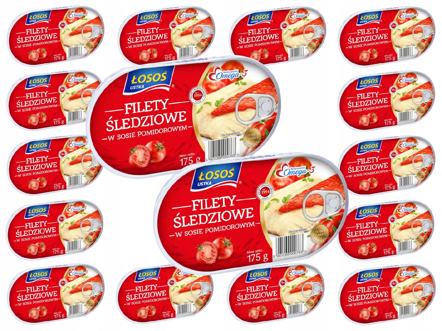 Levně Losos Sleďové filé v rajčatech 175g x16 Ks