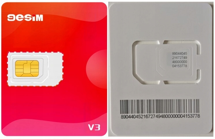 eSIM na Sim przejściówka (adapter) Obsługa eSIM na karcie Sim Premium