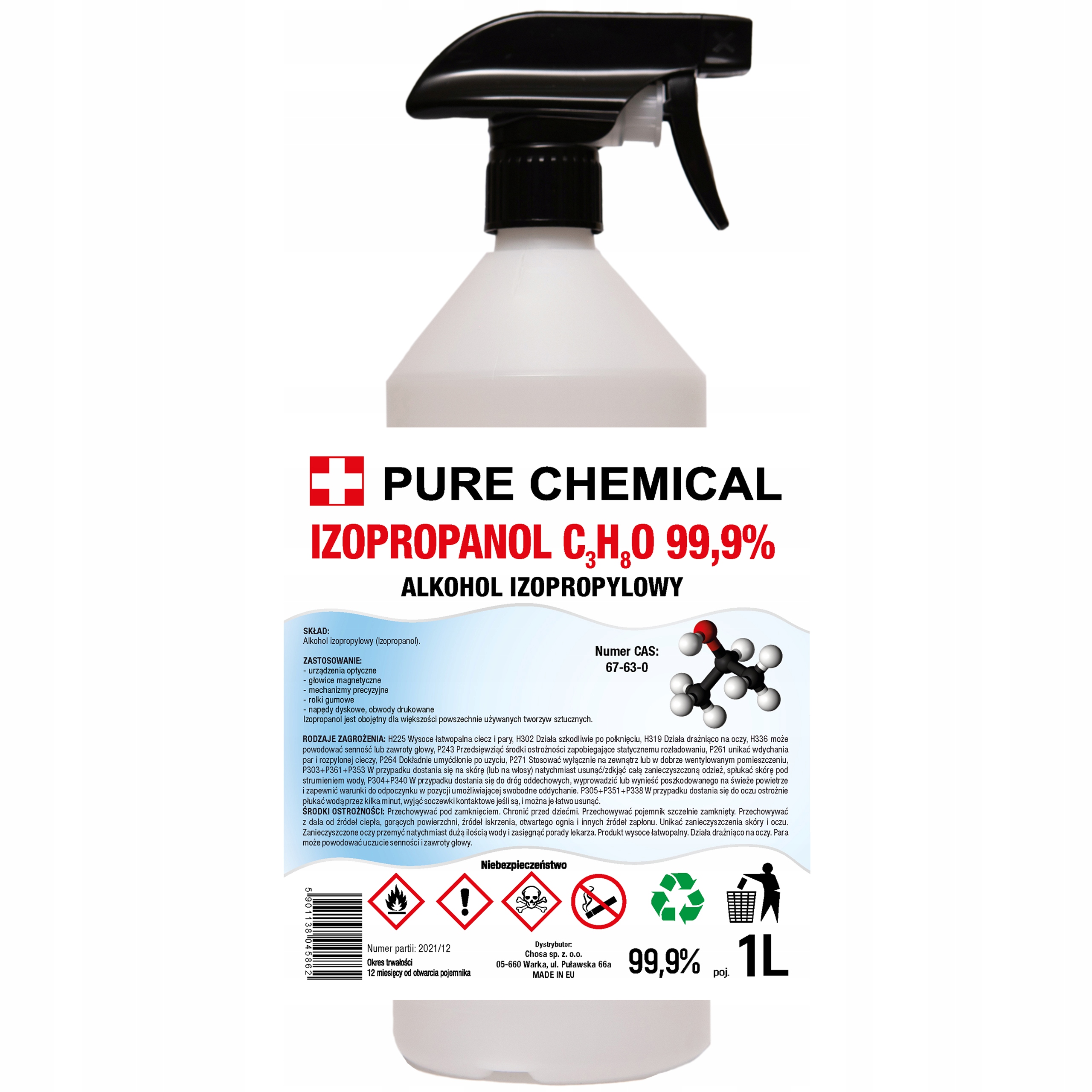 

Izopropanol Ipa 99,9% 1l do odtłuszczania cleaner