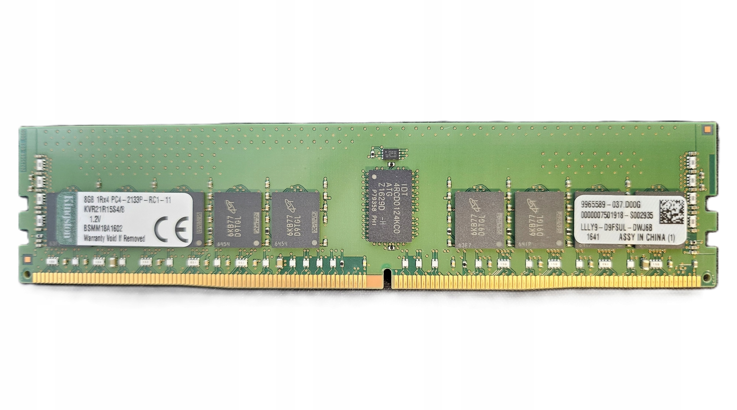 Paměť Kingston 8GB DDR4 2133MHz Rdimm Ecc server KVR21R15S4/8