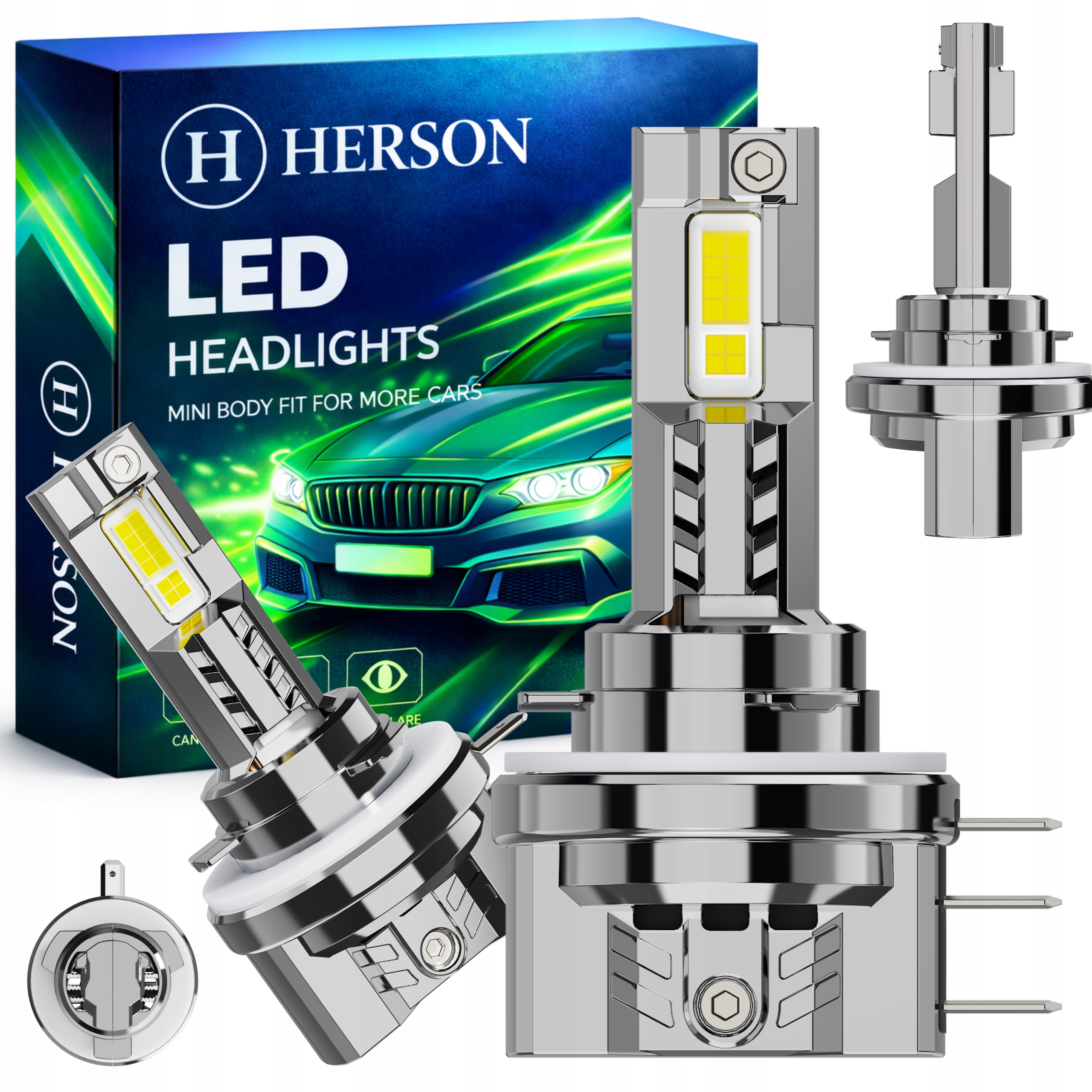 Žiarovky H15 Led 12V Homologácia Silné Biele Canbusové Svetlo 125W Do Auta