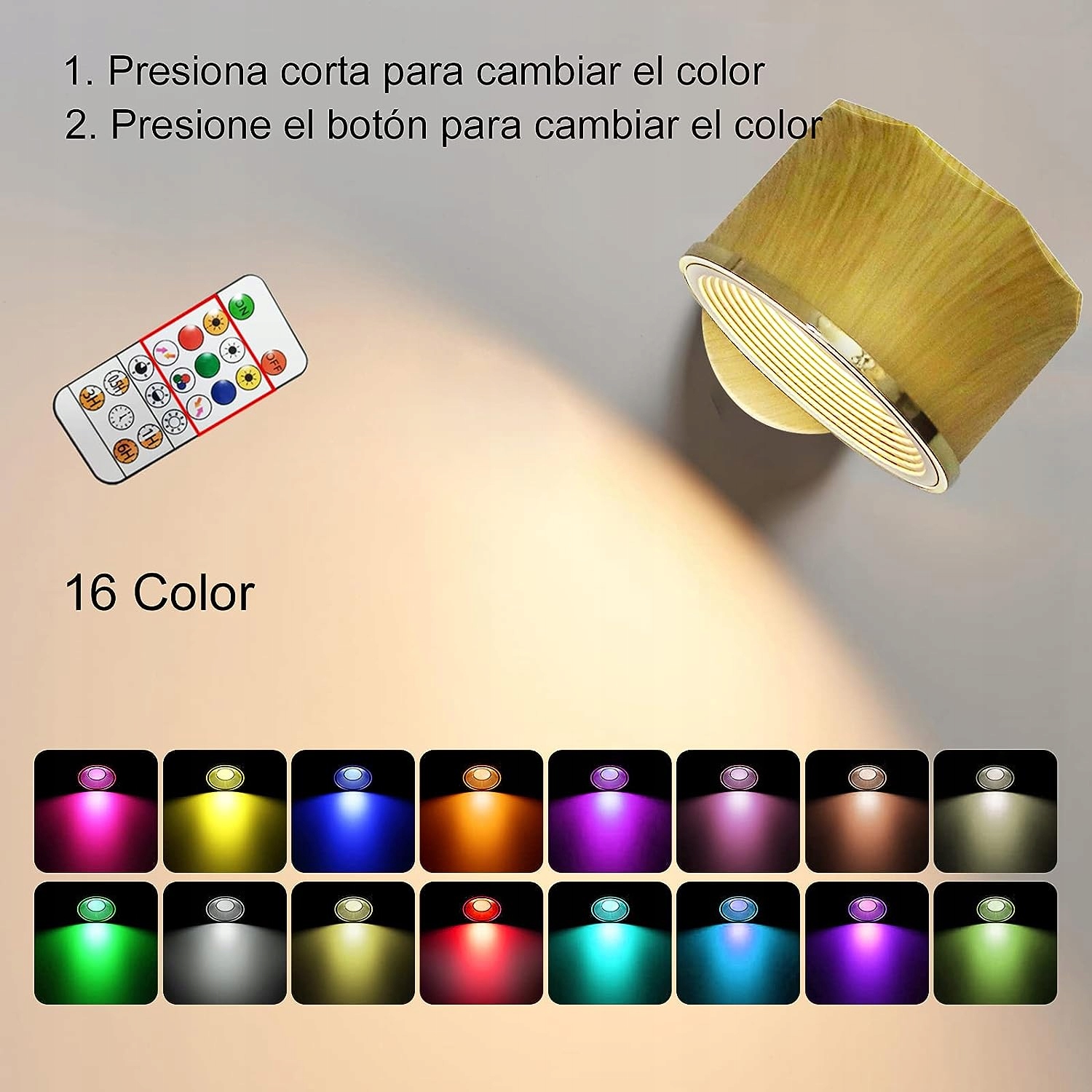 LAMPKA LED MAGNETYCZNA RGB 360 USB PILOT MLOQI